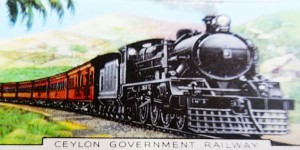 Sri Lanka railways from a 1930s British cigarette card