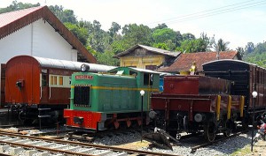 Rail museum three carriages locos
